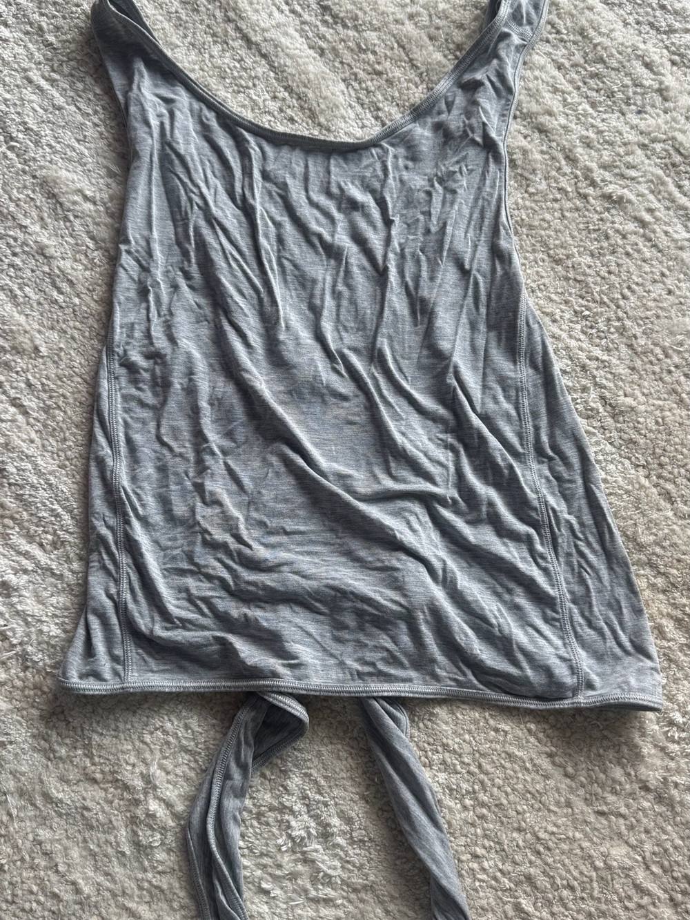 lululemon athletica Light Grey Tie-Back Tank